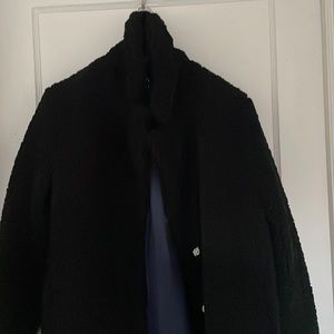 J Crew teddy coat, black, large
